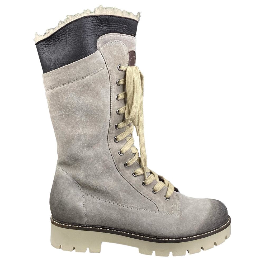 Celtic & Co. Women's Boxer Light Grey Suede Winter Boots Size 40 US 9